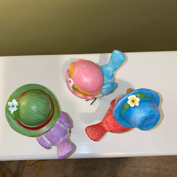 Bird figurines trio bird decor Easter springtime decoration spring tiered tray - Picture 4 of 8